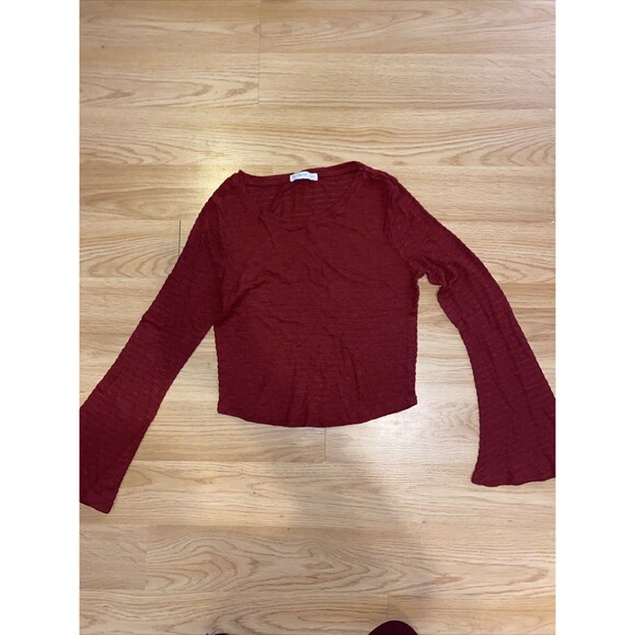 Cotton on Longsleeve Red Crop top Small - Picture 1 of 2